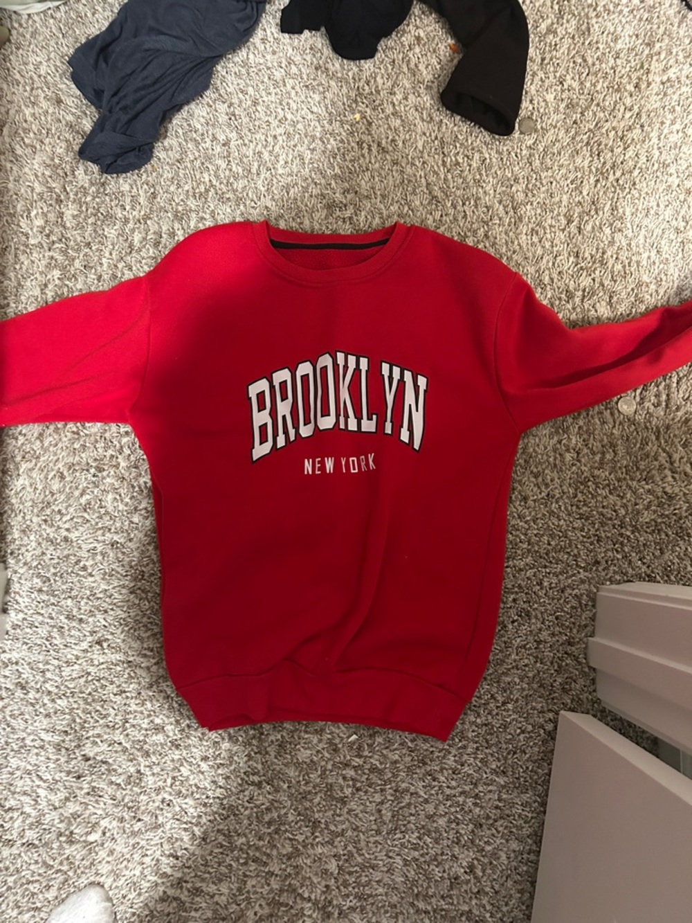 ASOS Red 'Brooklyn New York' Crewneck Sweatshirt